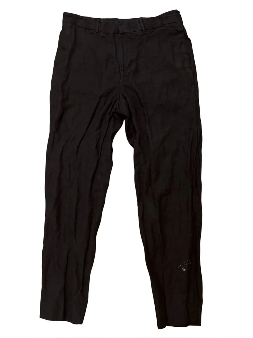 COS Pants Mens Size 30 Flat Front Dress Formal Regular Fit 100% Linen Knit Black